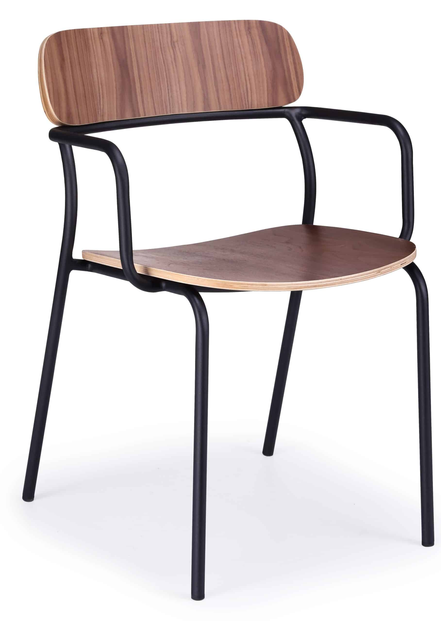 ALEXANDER WALNUT VENEER ARM BLACK