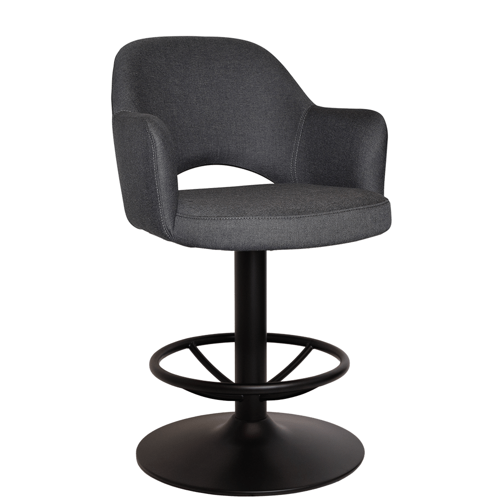GROSVENOR GAMING STOOL BLACK GRAVITY SLATE