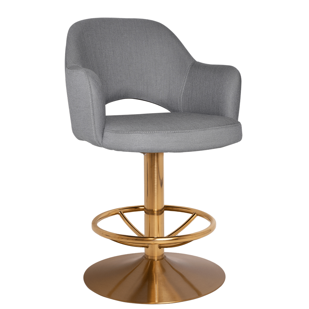 GROSVENOR GAMING STOOL BRASS GAVITY STEEL