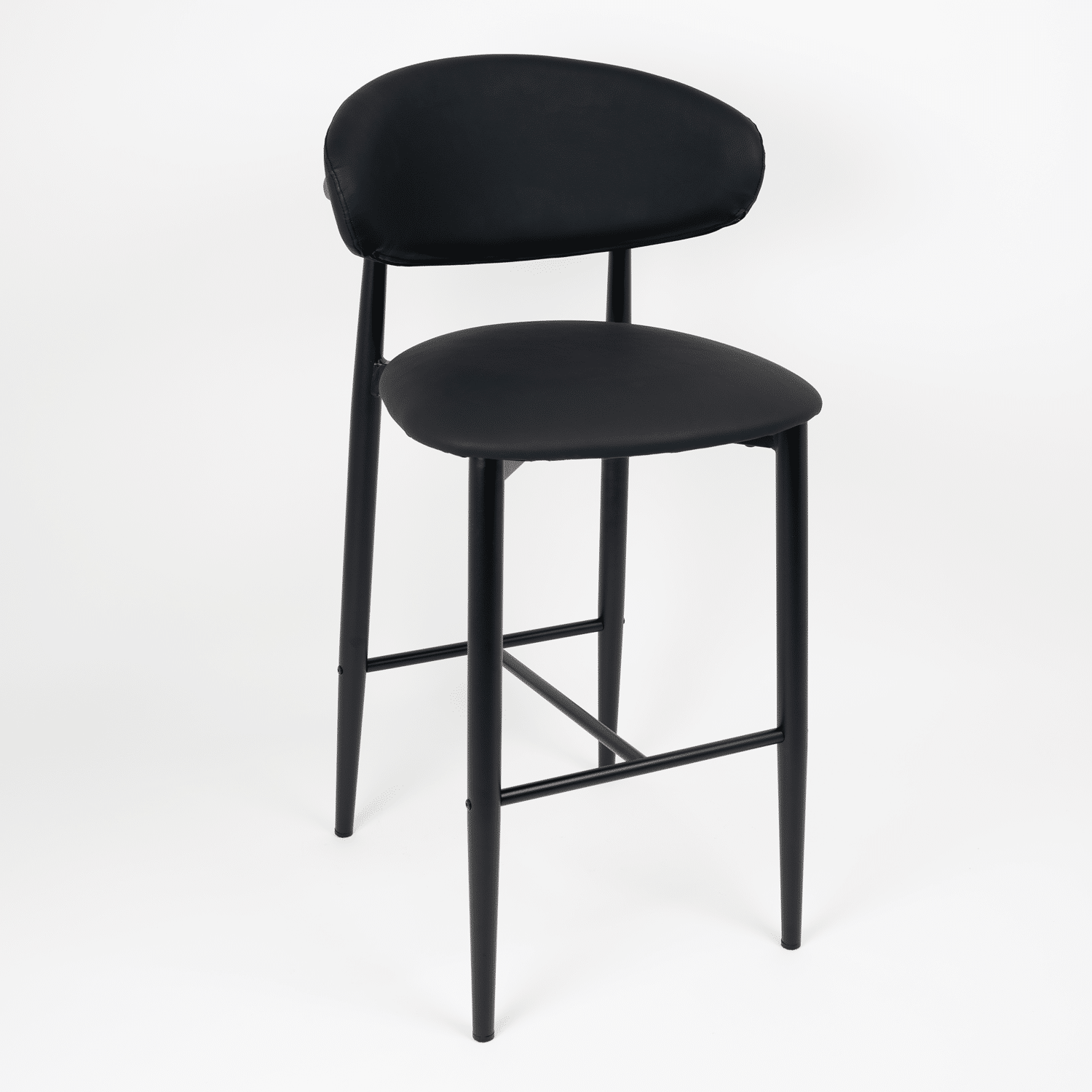 OHARA-75-STOOL-TIMBER-LOOK-BLACK-FRAME-BLACK-VINYL